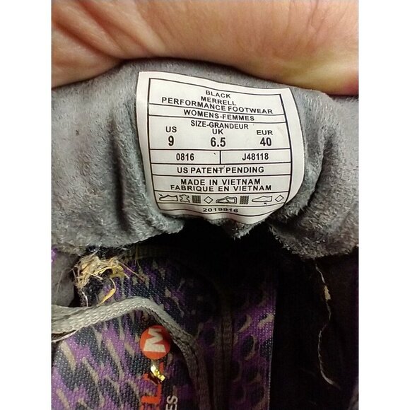 Womens Merrell Proterra GTX Hiking Shoes Size 9 Black/purple J48118 - Picture 9 of 10